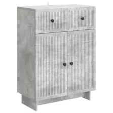   vidaXL Széf fiókkal Betonszürke 66 x 34,5 x 90 cm Szerelt Fa