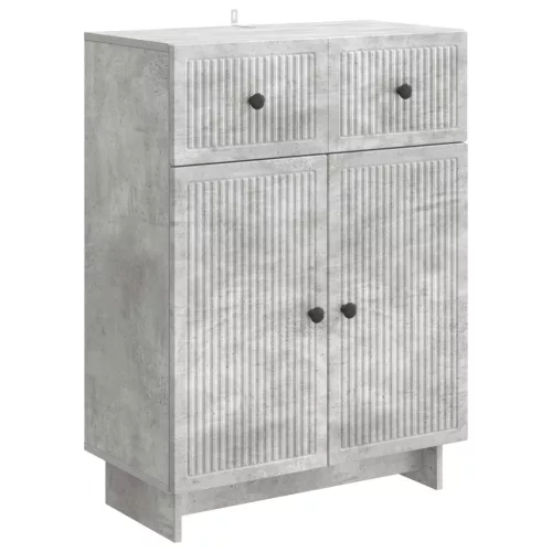 vidaXL Széf fiókkal Betonszürke 66 x 34,5 x 90 cm Szerelt Fa