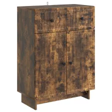   vidaXL Széf fiókkal Füstös Tölgy 66 x 34,5 x 90 cm Szerelt Fa