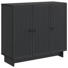 vidaXL Széf Fekete 89 x 34,5 x 80 cm Szerelt Fa