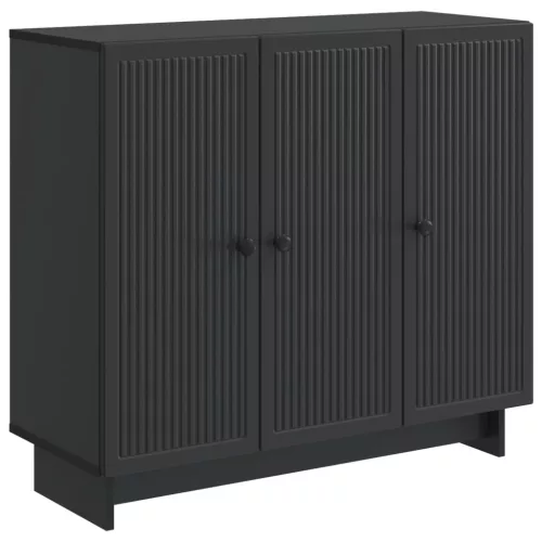 vidaXL Széf Fekete 89 x 34,5 x 80 cm Szerelt Fa