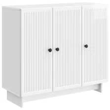   vidaXL Széf Magasfényű Fehér 89 x 34,5 x 80 cm Szerelt Fa