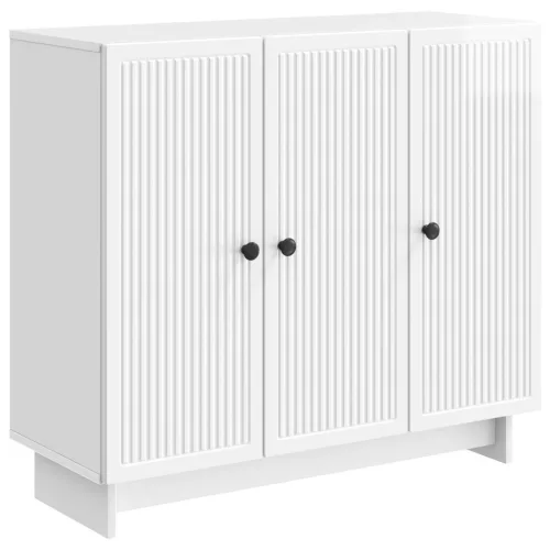 vidaXL Széf Magasfényű Fehér 89 x 34,5 x 80 cm Szerelt Fa