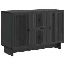 vidaXL Széf fiókkal Fekete 89 x 34,5 x 60 cm Szerelt Fa