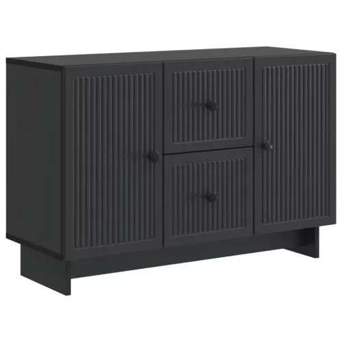 vidaXL Széf fiókkal Fekete 89 x 34,5 x 60 cm Szerelt Fa