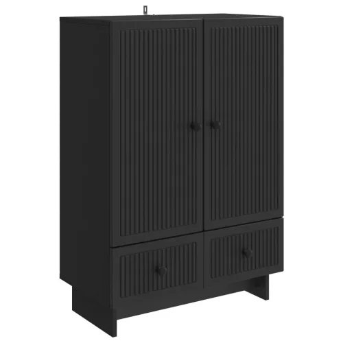 vidaXL Széf Fekete 66 x 34,5 x 95 cm Mérnöki fa