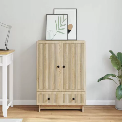 vidaXL Széf Sonoma tölgy 66 x 34,5 x 95 cm Mérnöki fa