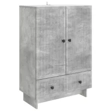 vidaXL Széf Beton Szürke 66 x 34,5 x 95 cm Mérnöki fa