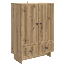   vidaXL Széf Kézműves Tölgy 66 x 34,5 x 95 cm Mérnöki fa