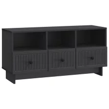   vidaXL TV szekrény fiókkal Fekete 102 x 34,5 x 50 cm Szerelt Fa