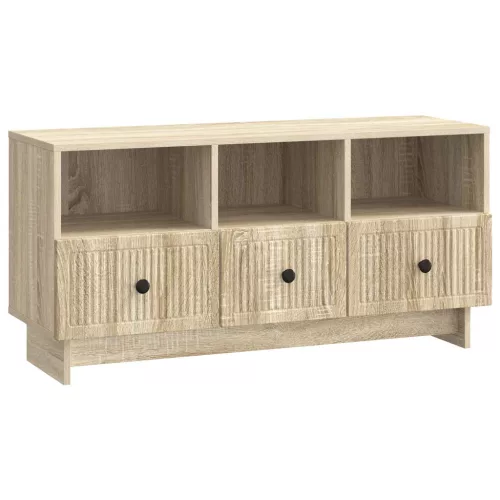 vidaXL TV szekrény fiókkal Sonoma Tölgy 102 x 34,5 x 50 cm Szerelt Fa