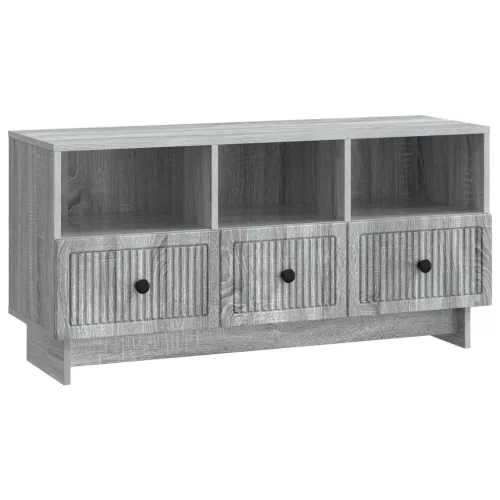 vidaXL TV szekrény fiókkal Szürke Sonoma 102 x 34,5 x 50 cm Szerelt Fa