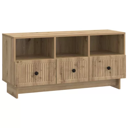 vidaXL TV szekrény Kézműves Tölgy 102 x 34,5 x 50 cm Szerelt Fa