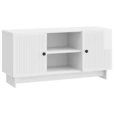   vidaXL TV szekrény Magas Fényű Fehér 102 x 34,5 x 50 cm Faanyag