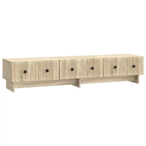 vidaXL TV szekrény fiókkal Sonoma Tölgy 147 x 34,5 x 30 cm Szerelt Fa