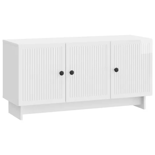 vidaXL TV szekrény Magasfényű Fehér 99 x 34,5 x 50 cm Szerelt Fa