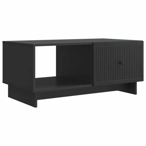 vidaXL Dohányzóasztal Fekete 90 x 50 x 40 cm Szerelt Fa