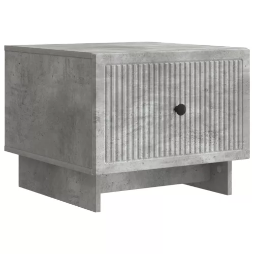 vidaXL Dohányzóasztal fiókkal Betonszürke 49 x 50 x 40 cm Szerelt Fa