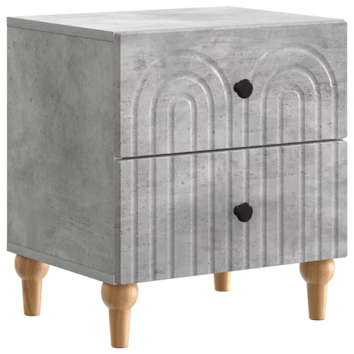 vidaXL Éjjeliszekrény fiókkal Betonszürke 43 x 34,5 x 48 cm Szerelt Fa