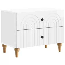   vidaXL Éjjeliszekrény Magasfényű Fehér 62 x 34,5 x 48 cm Szerelt Fa