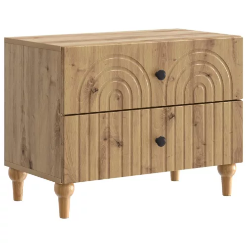 vidaXL Éjjeliszekrény Kézműves Tölgy 62 x 34,5 x 48 cm Szerelt Fa