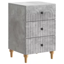   vidaXL Éjjeliszekrény fiókkal Betonszürke 43x 41 x 66,5 cm Szerelt Fa