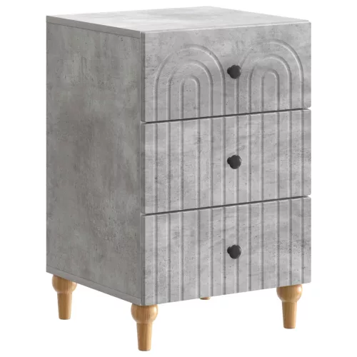 vidaXL Éjjeliszekrény fiókkal Betonszürke 43x 41 x 66,5 cm Szerelt Fa