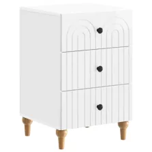   vidaXL Éjjeliszekrény Magasfényű Fehér 43x 41 x 66,5 cm Szerelt Fa