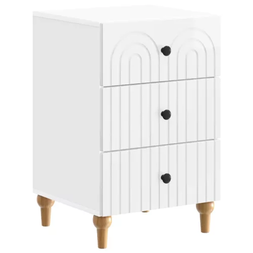 vidaXL Éjjeliszekrény Magasfényű Fehér 43x 41 x 66,5 cm Szerelt Fa