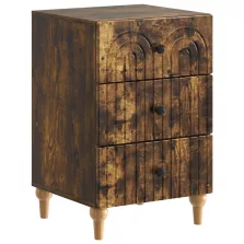   vidaXL Éjjeliszekrény fiókkal Füstös Tölgy 43x 41 x 66,5 cm Szerelt Fa