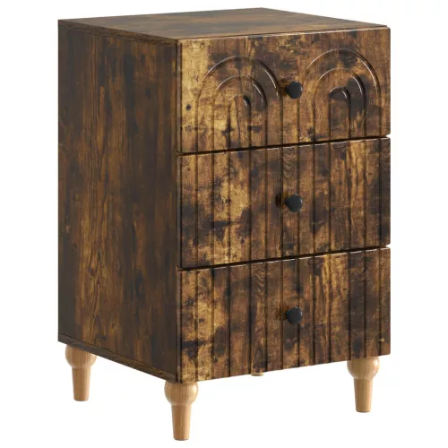 vidaXL Éjjeliszekrény fiókkal Füstös Tölgy 43x 41 x 66,5 cm Szerelt Fa