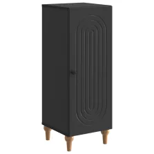 vidaXL Széf Fekete 33 x 34,5 x 90 cm Szerelt Fa