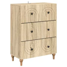   vidaXL Fiókos szekrény Sonoma Tölgy 66 x 34,5 x 90 cm Szerelt Fa