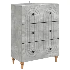   vidaXL Fiókos szekrény Betonszürke 66 x 34,5 x 90 cm Szerelt Fa