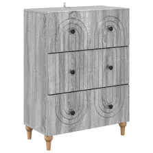   vidaXL Fiókos szekrény Szürke Sonoma 66 x 34,5 x 90 cm Szerelt Fa
