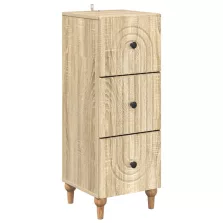   vidaXL Fiókos szekrény Sonoma Tölgy 33 x 34,5 x 90 cm Szerelt Fa