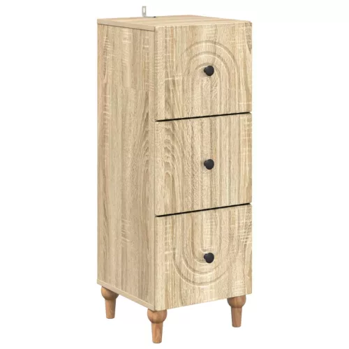 vidaXL Fiókos szekrény Sonoma Tölgy 33 x 34,5 x 90 cm Szerelt Fa