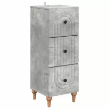   vidaXL Fiókos szekrény Betonszürke 33 x 34,5 x 90 cm Szerelt Fa