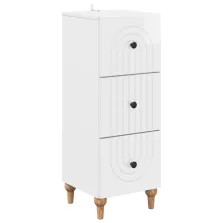   vidaXL Fiókos szekrény Magasfényű Fehér 33 x 34,5 x 90 cm Szerelt Fa