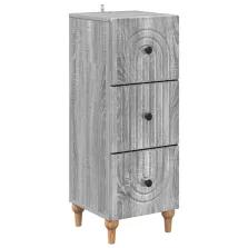   vidaXL Fiókos szekrény Szürke Sonoma 33 x 34,5 x 90 cm Szerelt Fa
