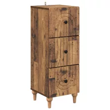   vidaXL Fiókos szekrény Antik Fa 33 x 34,5 x 90 cm Szerelt Fa