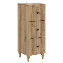   vidaXL Fiókos szekrény Kézműves Tölgy 33 x 34,5 x 90 cm Szerelt Fa