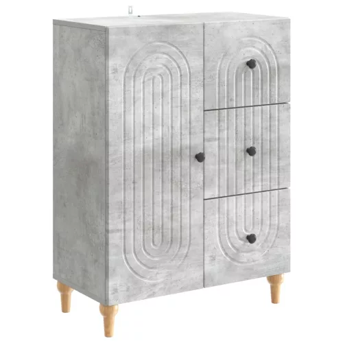 vidaXL Széf fiókkal Betonszürke 66 x 34,5 x 90 cm Szerelt Fa