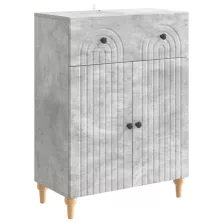   vidaXL Széf fiókkal Betonszürke 66 x 34,5 x 90 cm Szerelt Fa