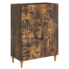   vidaXL Széf fiókkal Füstös Tölgy 66 x 34,5 x 90 cm Szerelt Fa