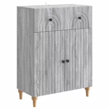   vidaXL Széf fiókkal Szürke Sonoma 66 x 34,5 x 90 cm Szerelt Fa