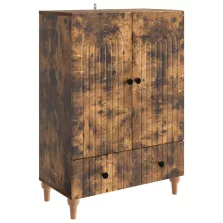   vidaXL Széf fiókkal Füstös Tölgy 66 x 34,5 x 95 cm Szerelt Fa