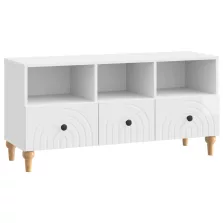   vidaXL TV szekrény Magasfényű Fehér 102 x 34,5 x 50 cm Mérnöki fa