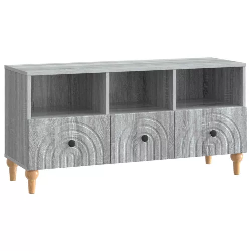 vidaXL TV szekrény Szürke Sonoma 102 x 34,5 x 50 cm Mérnöki fa