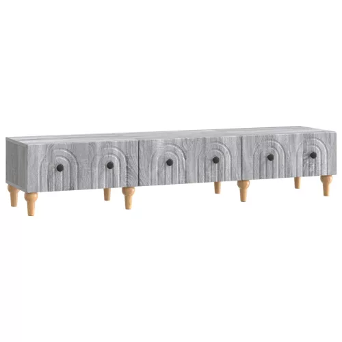 vidaXL TV szekrény fiókkal Szürke Sonoma 147 x 34,5 x 30 cm Szerelt Fa